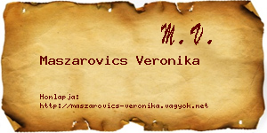 Maszarovics Veronika névjegykártya