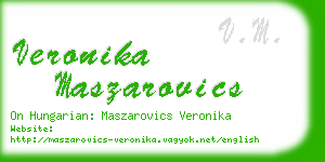 veronika maszarovics business card